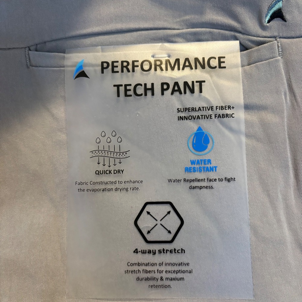 Tailor Vintage Canaan Slim Fit Performance Tech Pants Grey 36x32 Water Resistant - Picture 7 of 11